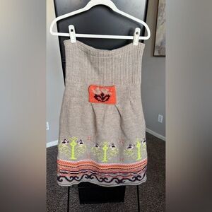 Anthropologie Knit Dress with Orange and Green Accents